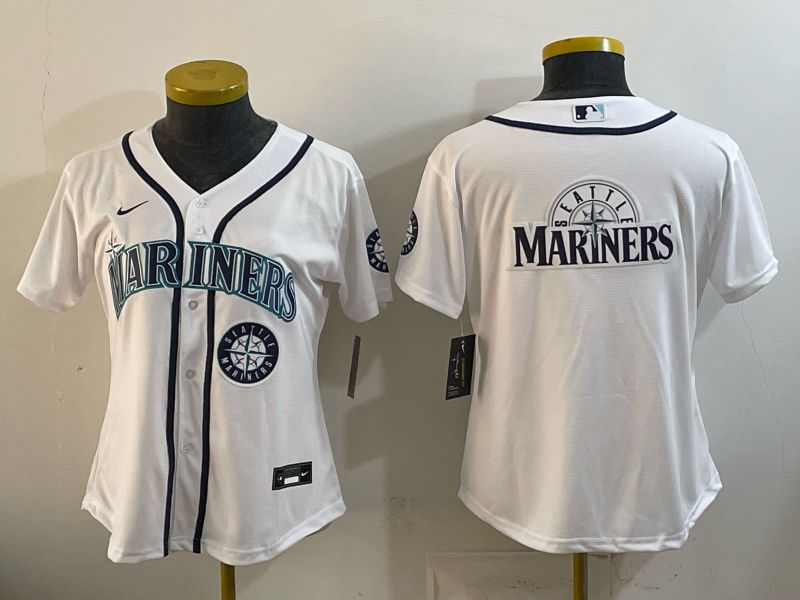Youth 2026 Seattle Mariners Blank White Game Nike MLB Jersey style 0013